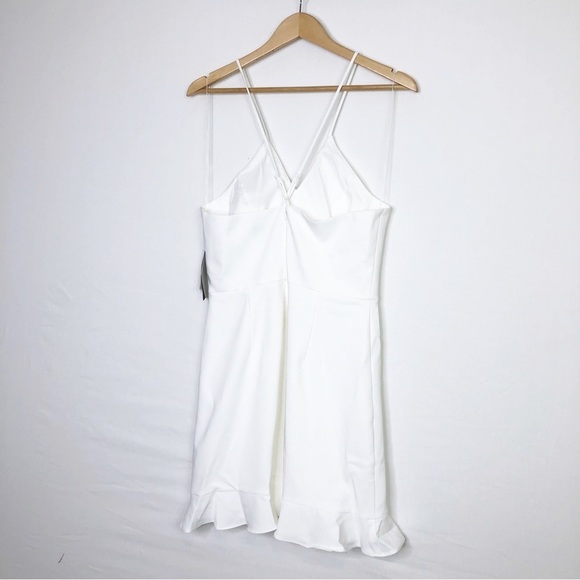 Aidan Mattox NWT size 10 ivory halter A-line mini dress - Picture 8 of 11